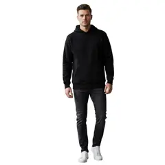 AAYO MODA - Polerón Negro Unisex Clásico con Capucha y Bolsillo Canguro