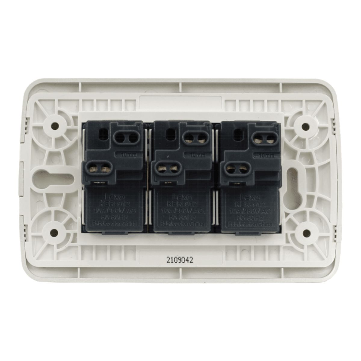 LEXO - Interruptor Triple 9 / 32 10a Plata Armado - Lexo