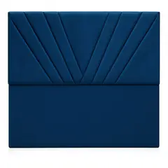 GENERICO - Respaldo De Cama 1.5 Plazas Siena Azul En Lino