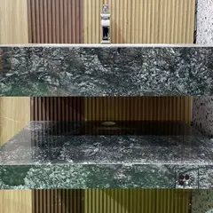 GENERICO - MUEBLE FLOTANTE DE BAÑO - PORCELANATO MARMOL NEGRO