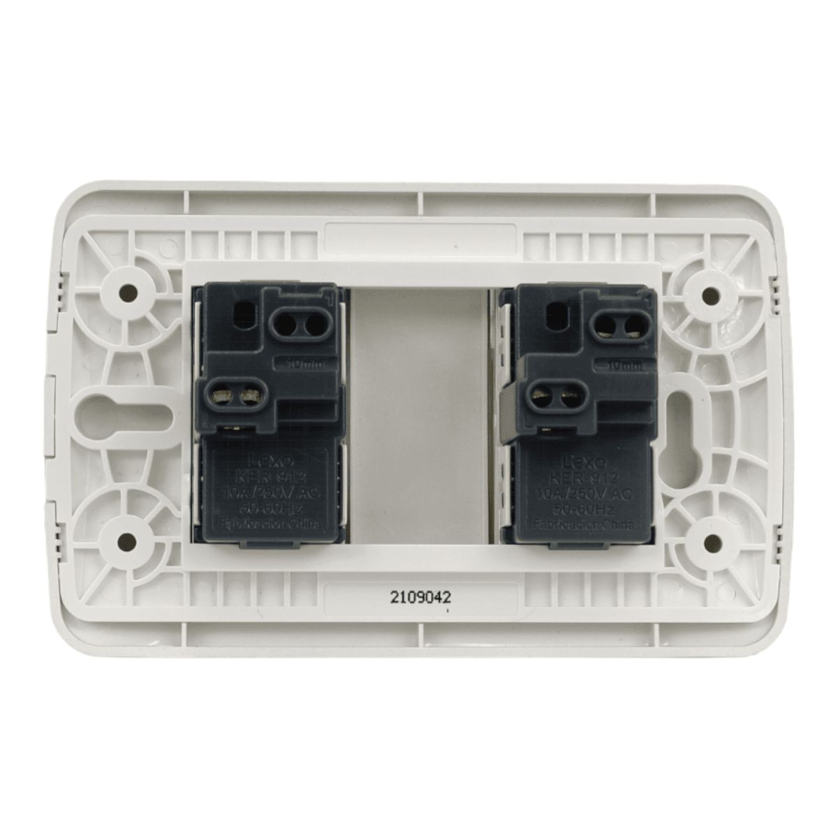 LEXO - Interruptor Doble 9 / 15 10a Plata Armado - Lexo