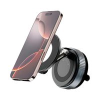 Base Celular Magnética Con Ventosa Ultra Fuerte Para Auto Color Negro