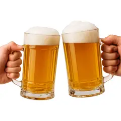 GENERICO - Juego 2 Vasos Cerveceros 500ml Vidrio Transparente Resistent