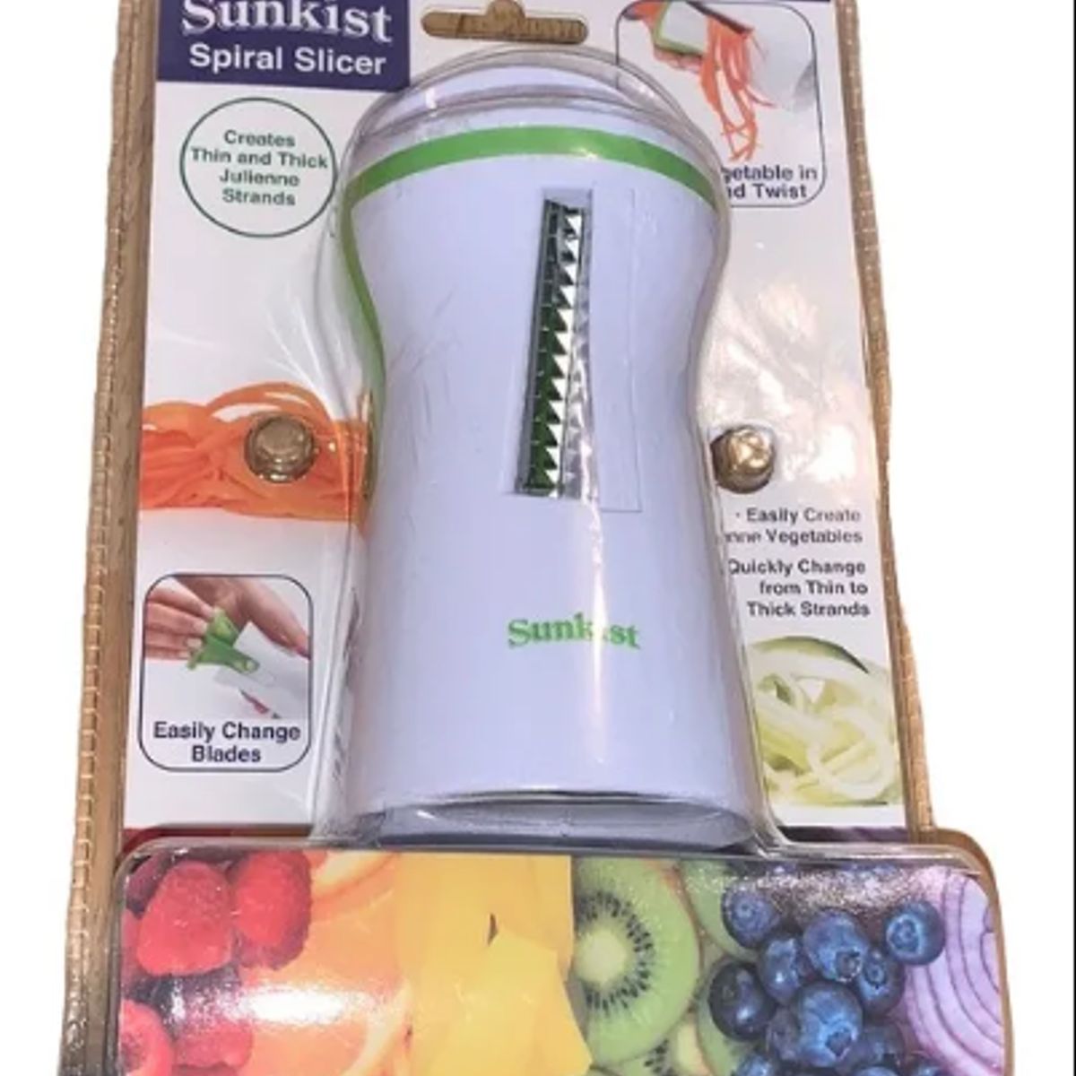 GENERICO - Cortador De Verduras Espiral Rebanador Manual En Juliana