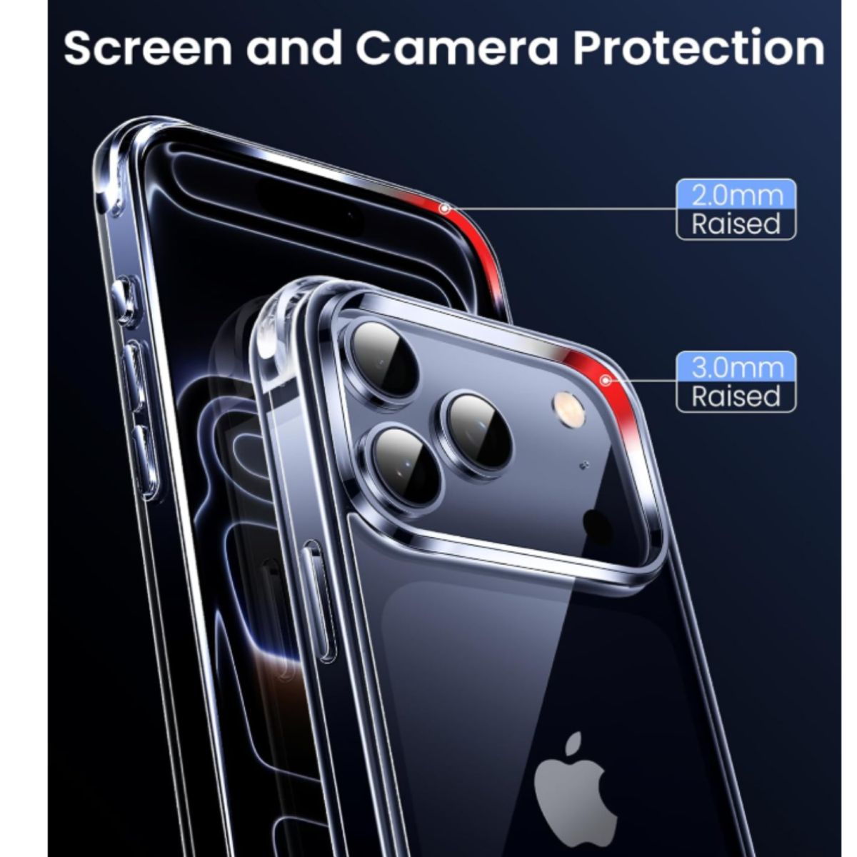 GENERICO - Carcasa Para iPhone 17 Pro Max Transparente Reforzada