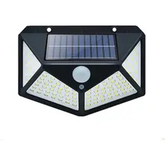 GENERICO - Foco Solar Led Exterior Sensor De Movimiento Negro