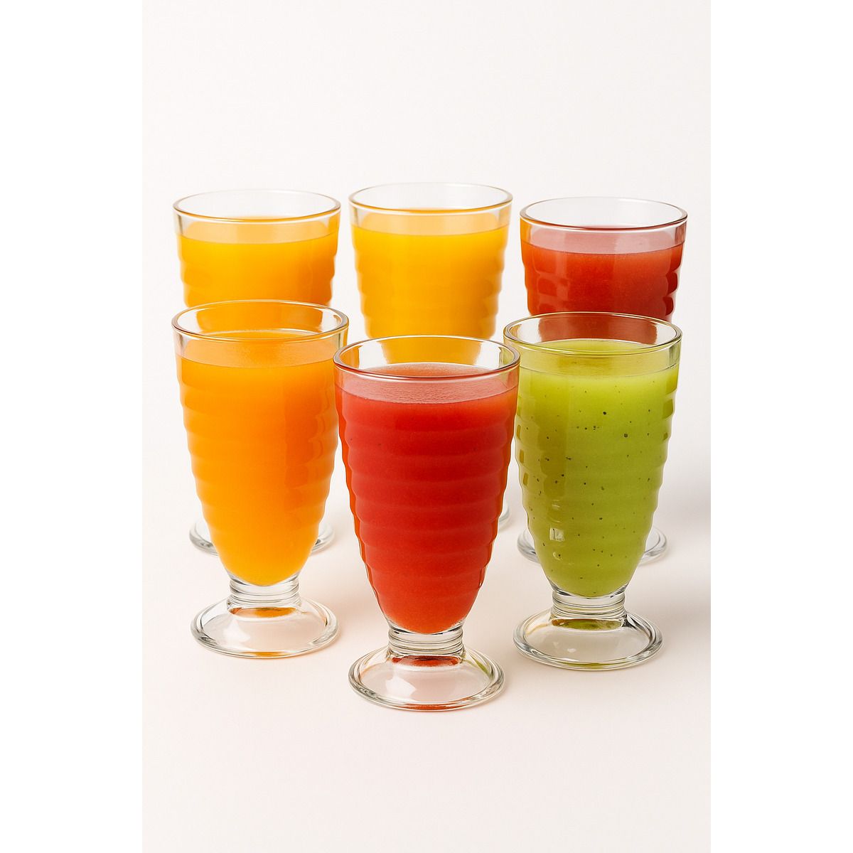 GENERICO - Set 6 Copas Vidrio Vasos Helado Postres Batidos Jugos 380 Ml