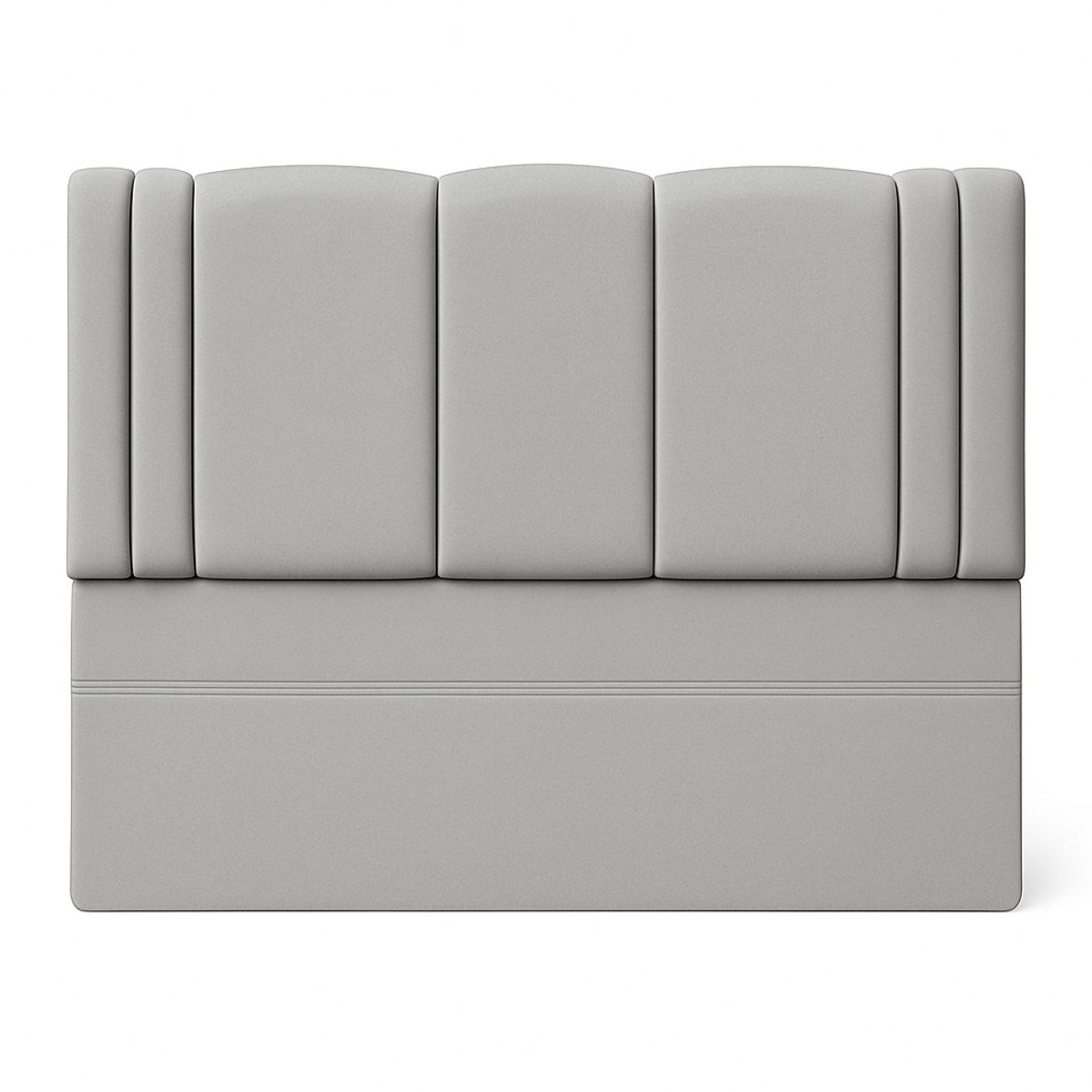 GENERICO - Respaldo De Cama 1.5 Plazas Milano Gris Claro En Lino