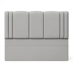 GENERICO - Respaldo De Cama 1.5 Plazas Milano Gris Claro En Lino