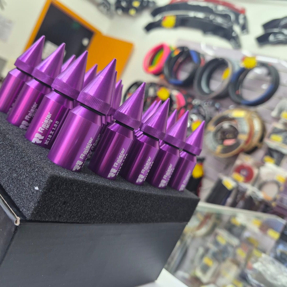 GENERICO - Set kit de tuercas Raistar para llantas de auto punta de bala 20 piezas M12X1.25