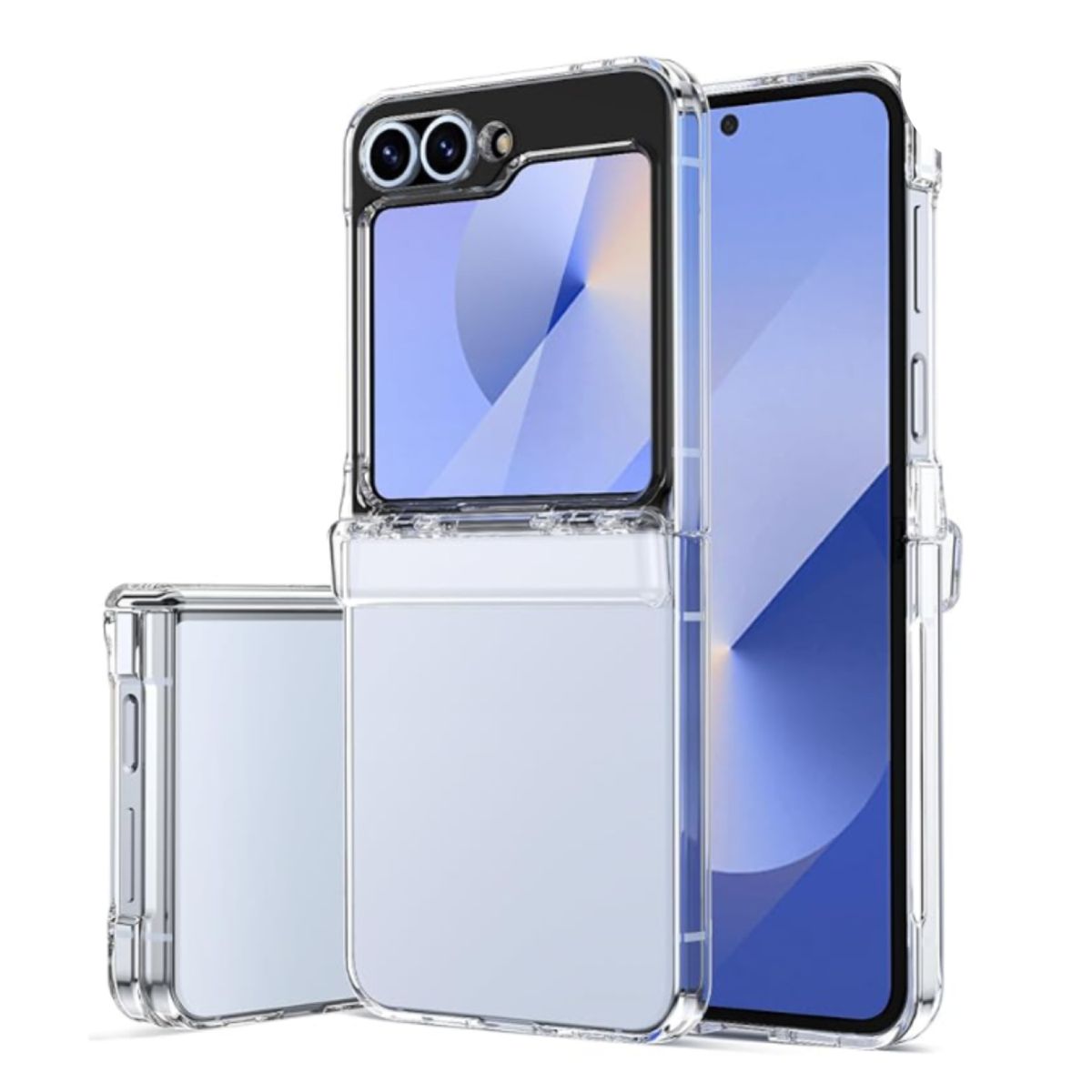 GENERICO - Carcasa Para Samsung Z Flip 7 FE Transparente Con Bisagra