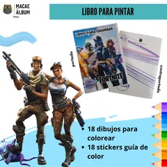 GENERICO - Libro para pintar Fortnite con stickers