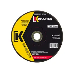 KRAFTER - Pack 5 Disco De Desbaste Metal 7 X 6.0mm Negro