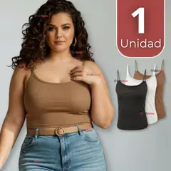UTILISIMO - Polera Camiseta Pabilo Básica Elástica Algodón Mujer Colores Surtidos