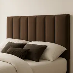 GENERICO - Respaldo De Cama 1.5 Plazas Turín Marron Lino