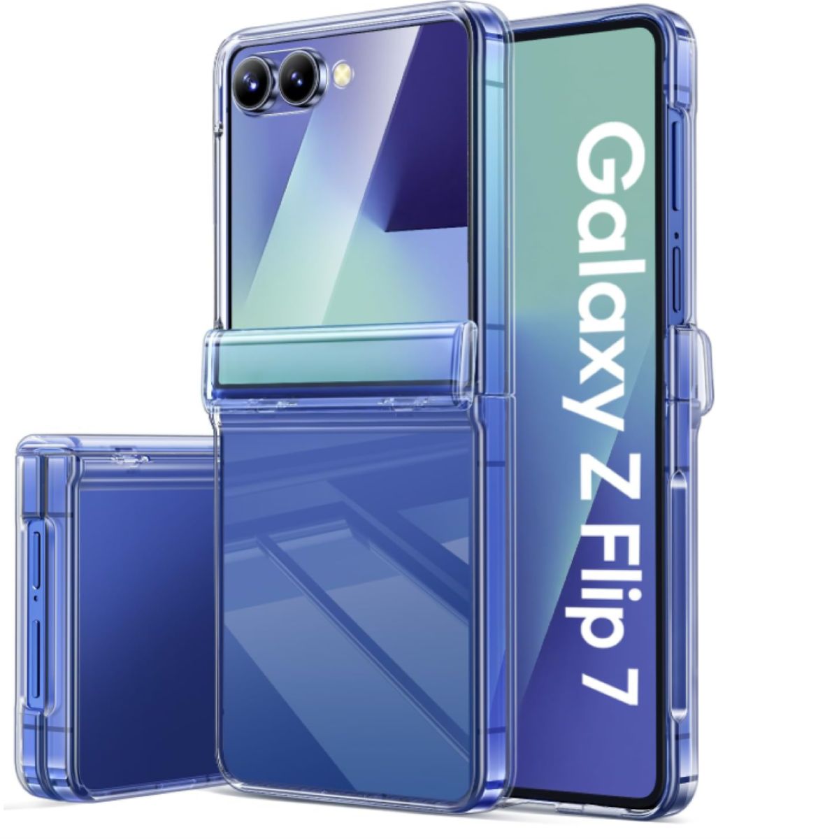 GENERICO - Carcasa Para Samsung Z Flip 7 Transparente Con Bisagra