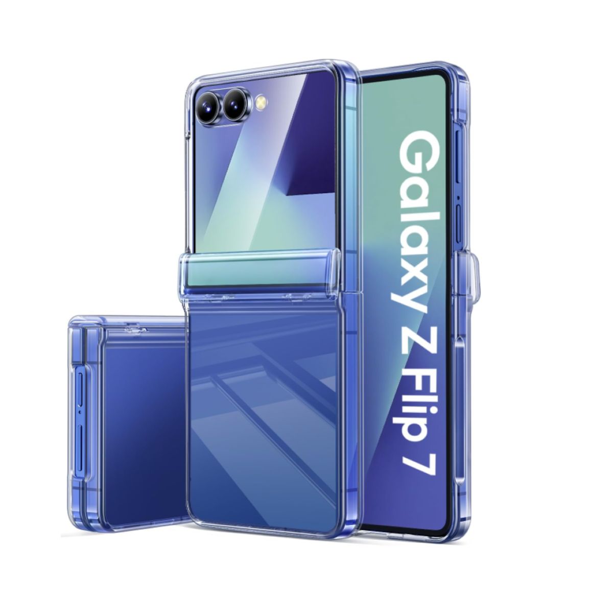 GENERICO - Carcasa Para Samsung Z Flip 7 Transparente Con Bisagra