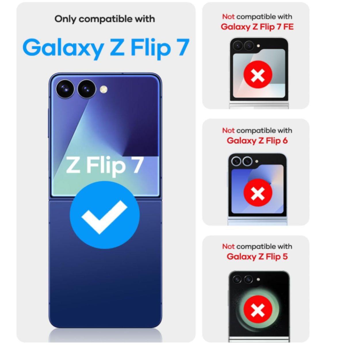 GENERICO - Carcasa Para Samsung Z Flip 7 Transparente Con Bisagra
