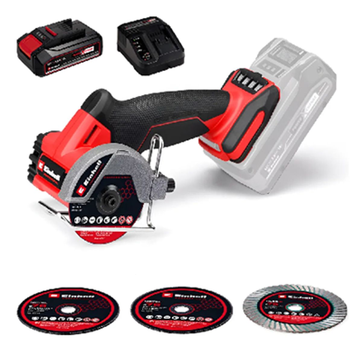 EINHELL - Mini Galletera Esmeril Angular 76mm 18v Bat+ Carg Einhell Único 4432000-12