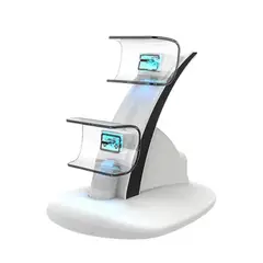 GENERICO - Cargador Dual Para Mando Ps5 Soporte Vertical BLANCO