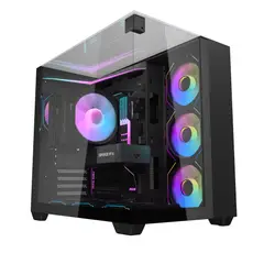 undefined - Gabinete DarkFlash TH285 ATX Triple Vidrio 7 Fans A-rgb Incluidos - Negro