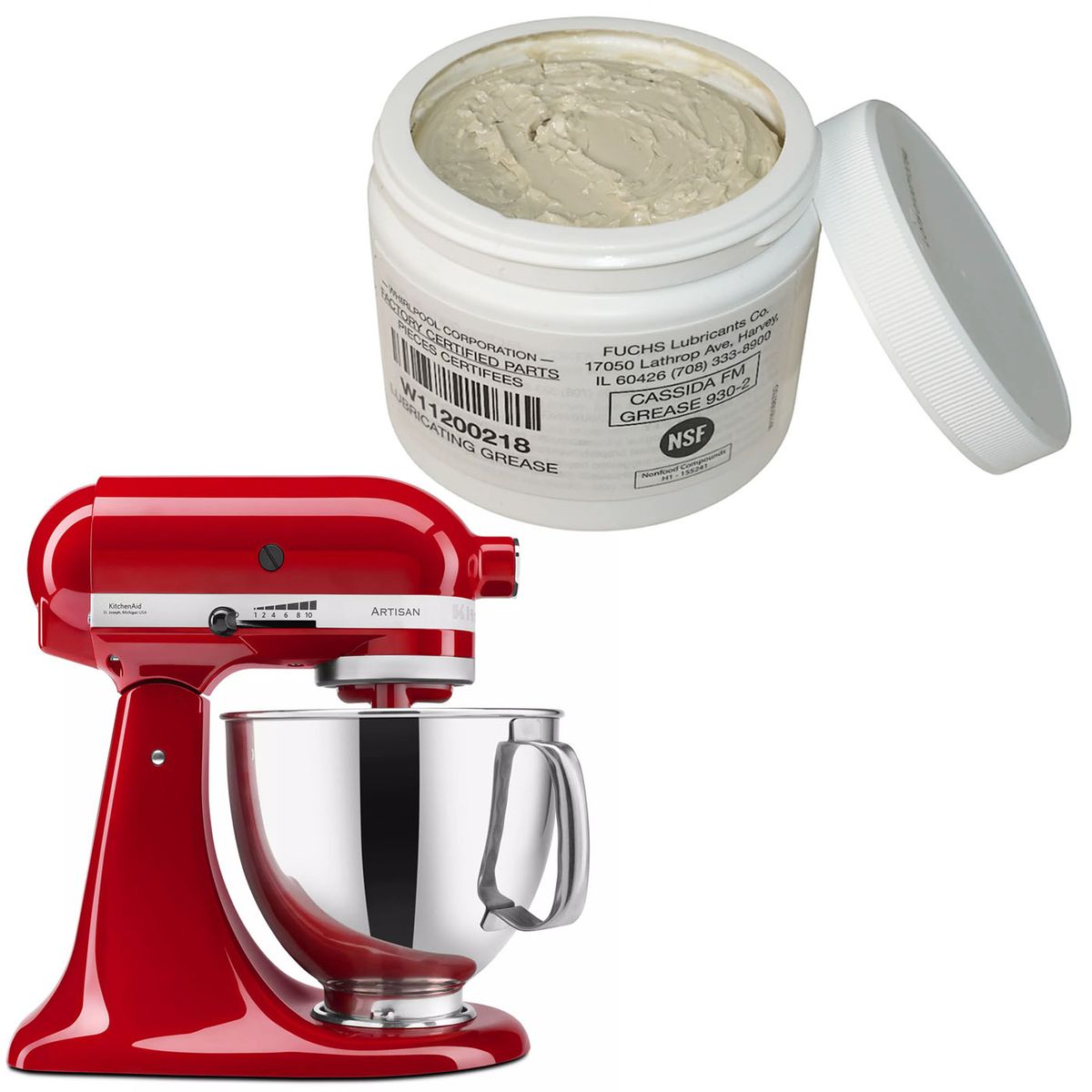 WHIRLPOOL - Grasa Lubricante Batidora KitchenAid W11200218 - Original