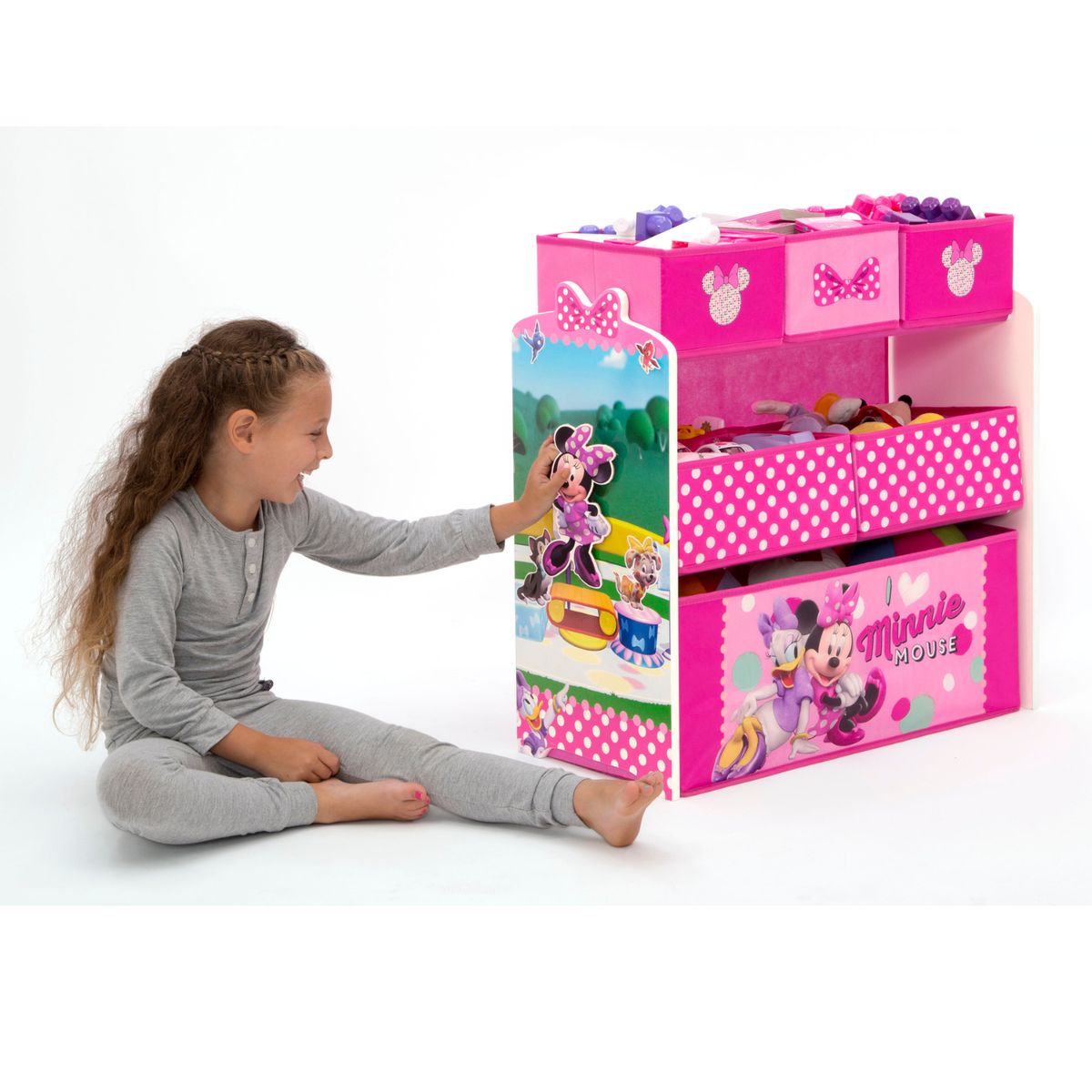 DISNEY - Organizador de juguetes Minnie Mouse Disney - 6 contenedores Delta Children