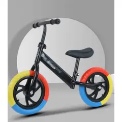 GENERICO - BICICLETA PARA NIÑOS DE EQUILIBRIO SIN PEDAL RIN 12 COLOR NEGRO MP