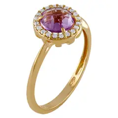 FIGAL ALTA JOYERIA - Anillo Oro Amarillo Piedras Mujer