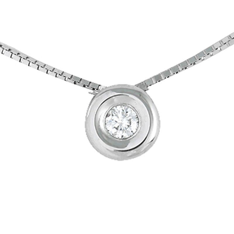 FIGAL ALTA JOYERIA - Collar Oro Blanco Diamante Mujer Figal Alta Joyeria