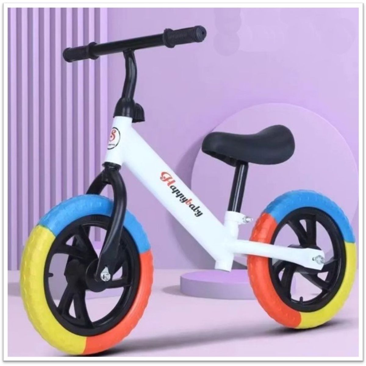 GENERICO - BICICLETAS INFANTIL DE EQUILIBRIO SIN PEDAL RIN 12 ARO 10 COLOR BLANCO MP