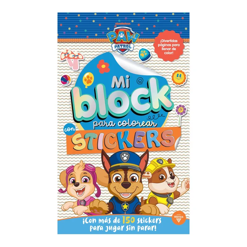 VERTICE - Libro de stickers para colorear Paw Patrol