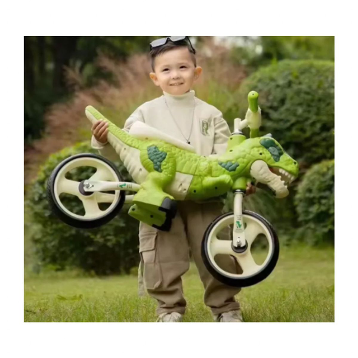 GENERICO - Bicicleta Aprendizaje Niños Triciclo Dinosaurio Verde