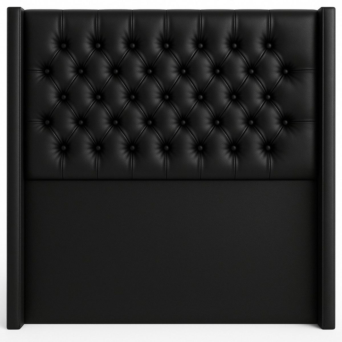 GENERICO - Respaldo Verona Negro En Lino con Brazos Laterales – 2 Plazas