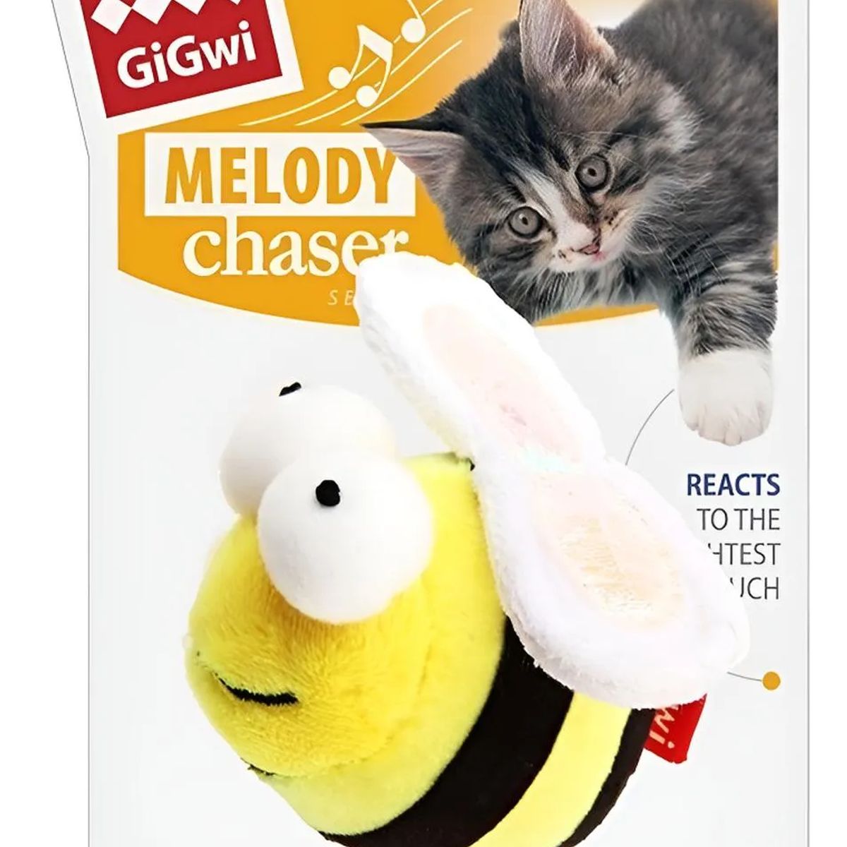 GIGWI - Juguete Interactivo Para Mascotas Gatos Melody Chaser Gigwi - Amarillo