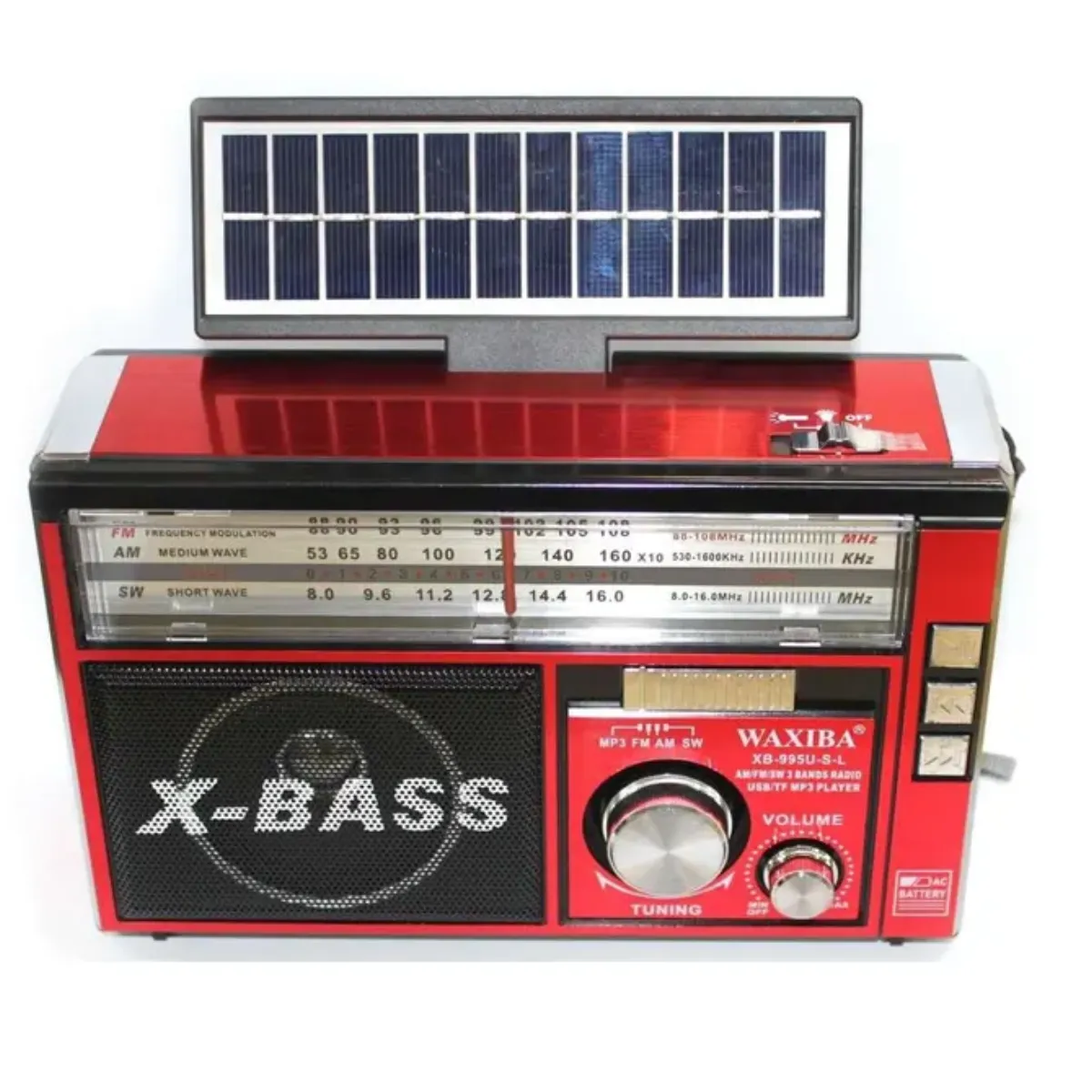 MOVI - Radio Portátil Recargable con Carga Solar y Linterna LED