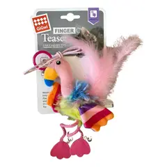 GIGWI - Juguete Para Mascota Gato Finger Ring Con Catnip Rosa