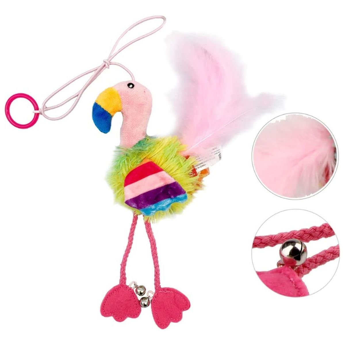 GIGWI - Juguete Para Mascota Gato Finger Ring Con Catnip Gigwi Rosa