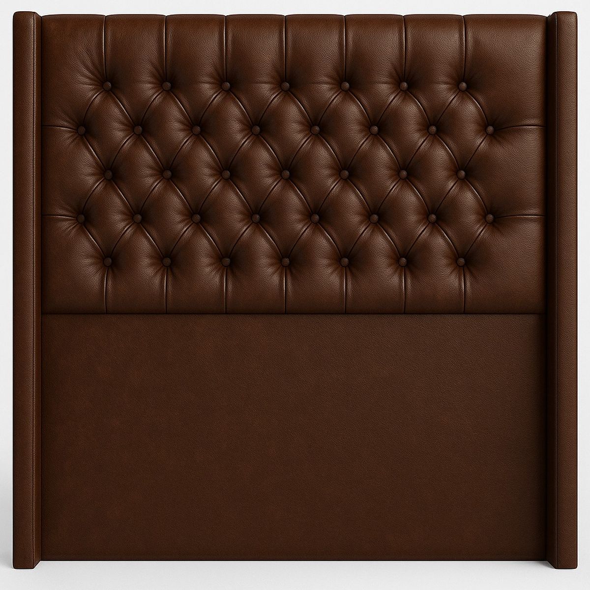 GENERICO - Respaldo Verona Ecocuero Cafe Oscuro con Brazos Laterales – 2 Plazas