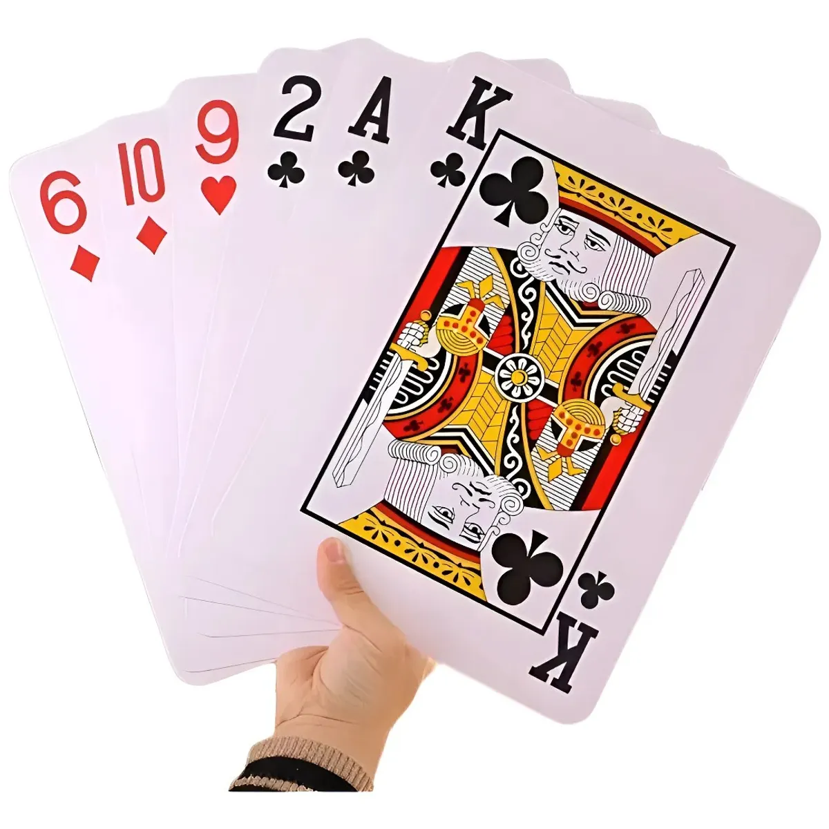 GENERICO - Mazo De Naipe Gigante Ingles Tamaño De 24x17cms Carta Gigante