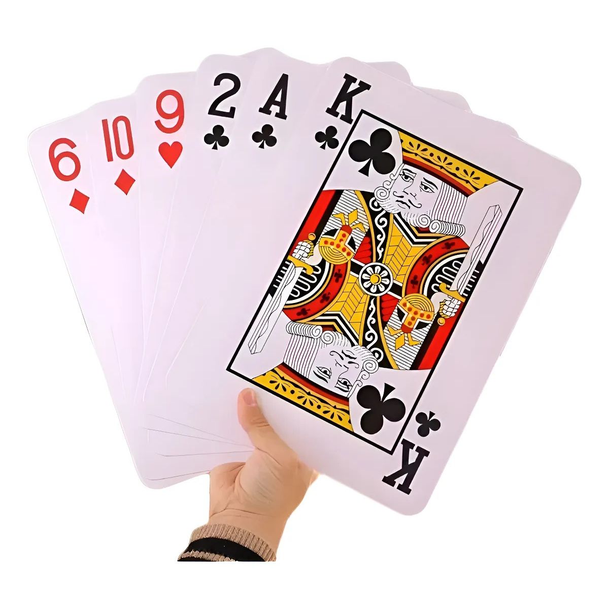 GENERICO - Mazo De Naipe Gigante Ingles Tamaño De 24x17cms Carta Gigante