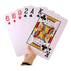 GENERICO - Mazo De Naipe Gigante Ingles Tamaño De 24x17cms Carta Gigante