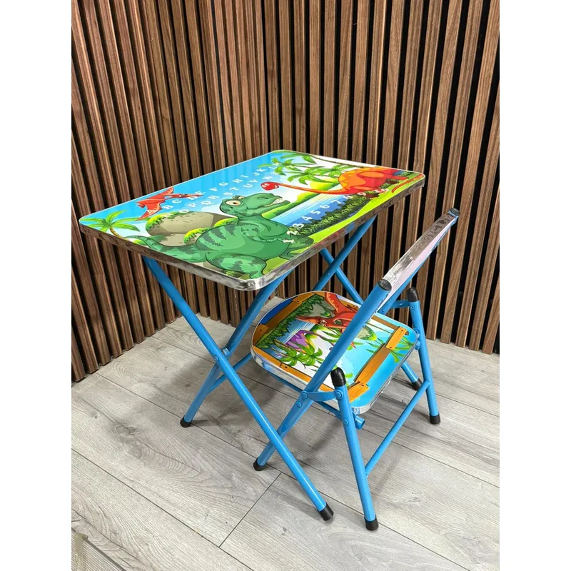 ANGELES DEL HOGAR - SET MESA + SILLA PLEGABLES INFANTILES NIÑA Y NIÑO