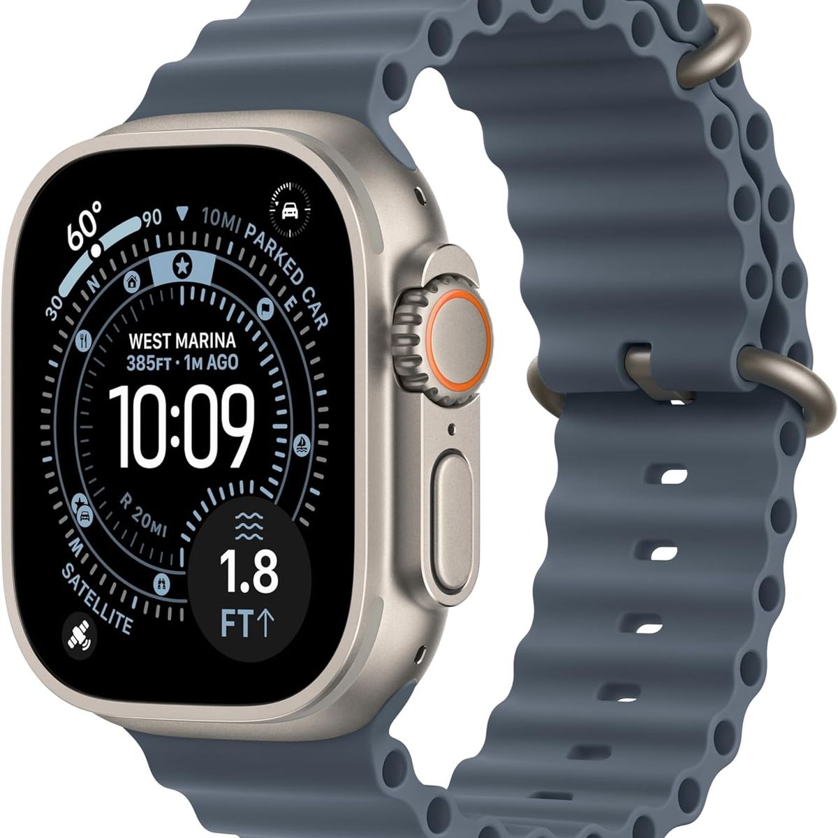 APPLE - Apple Reloj Ultra 3 49 mm MEWH4 Con Caja De Titanio Natural y Correa Azul Océano Ancla