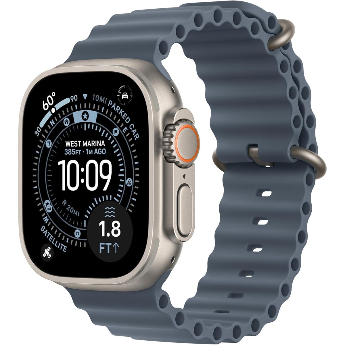 APPLE - Apple Reloj Ultra 3 49 mm MEWH4 Con Caja De Titanio Natural y Correa Azul Océano Ancla