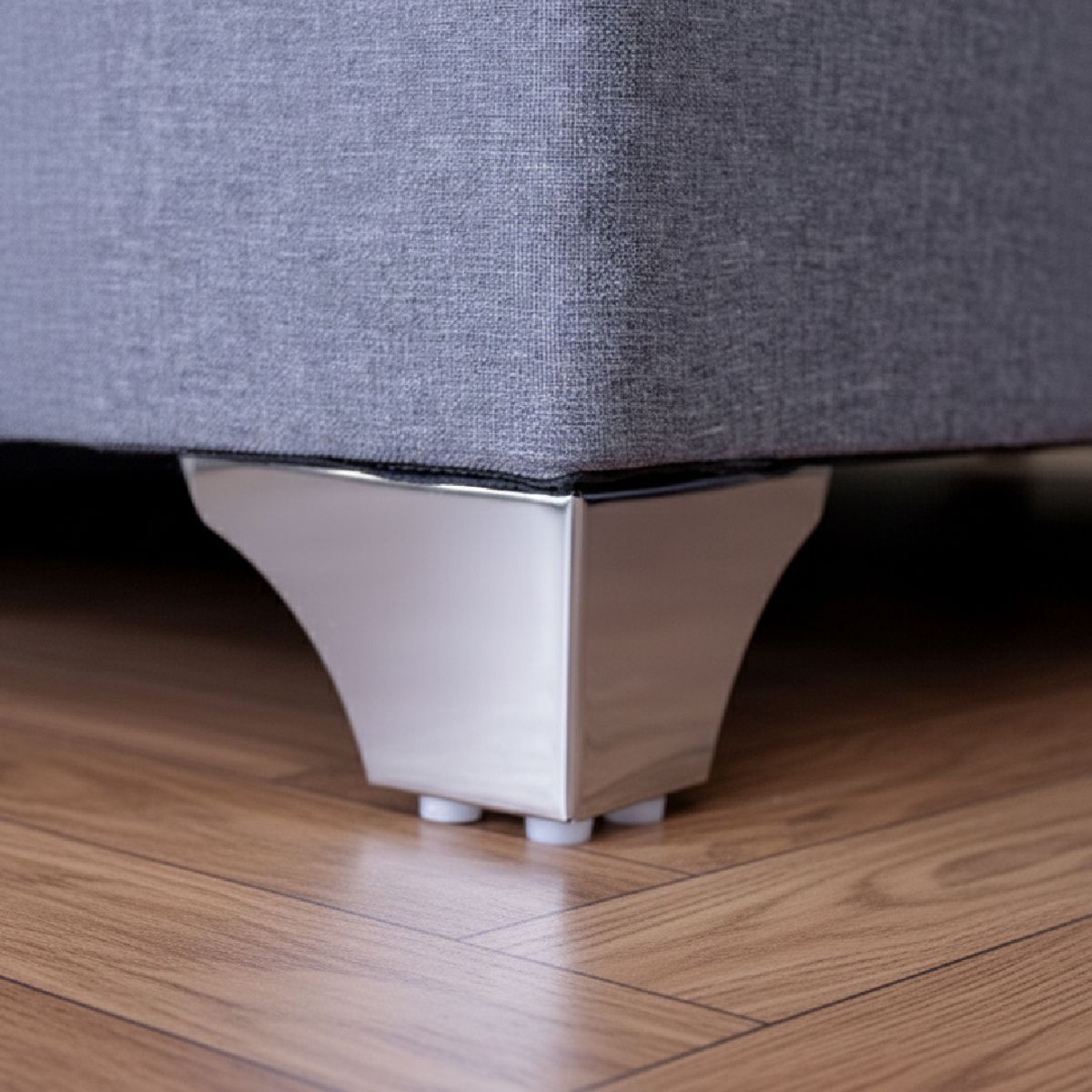 IVI HOME - Cama Baúl Elite 2 plazas Colosal con respaldo Tubular gris