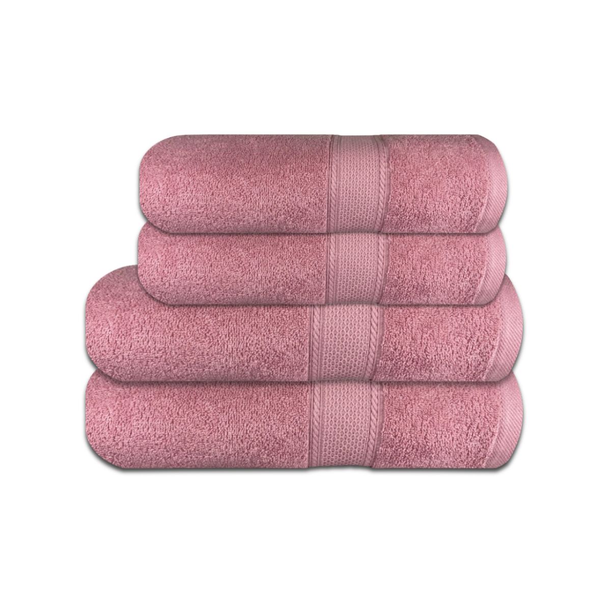 CHITECO - Pack 4 Toallas Chiteco (By Lourdes) Algodón 400g Baño & Manos Rosa