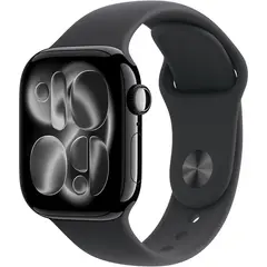 APPLE - Reloj 11 42mm MEQU4 Con Caja De Aluminio Jet Negro y Correa Deportiva Negro - M/L
