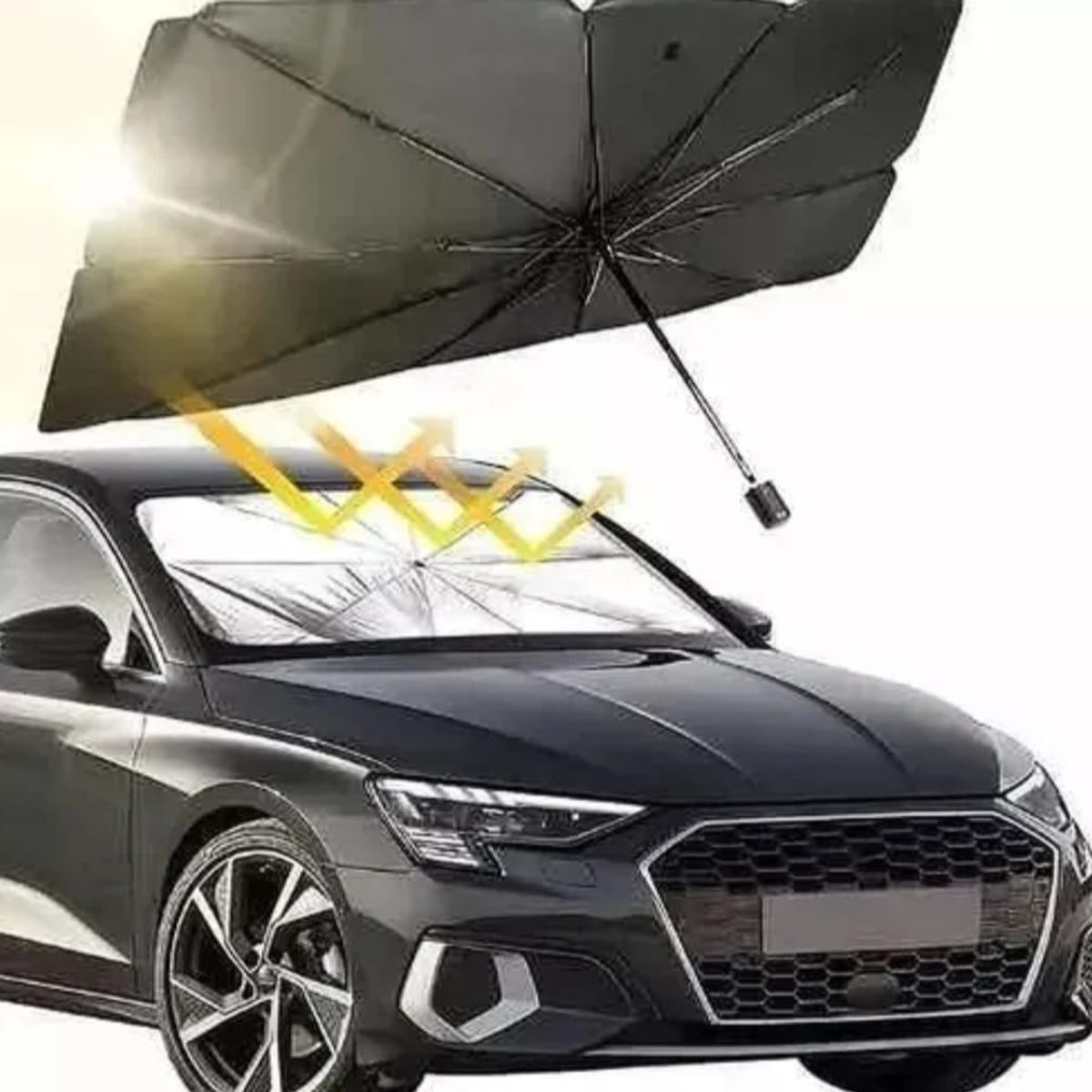 GENERICO - Quitasol Parasol Parabrisas Auto Tipo Sombrilla Cubre Sol-