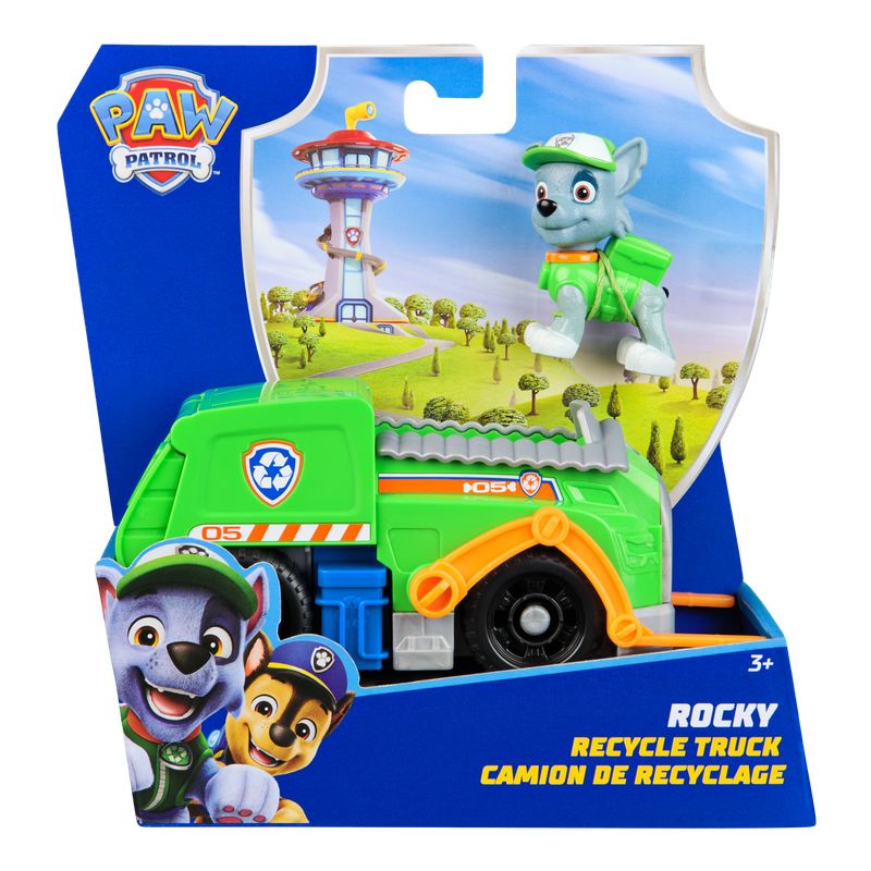 PAW PATROL - Vehiculo Con Figura De Rocky Paw Patrol